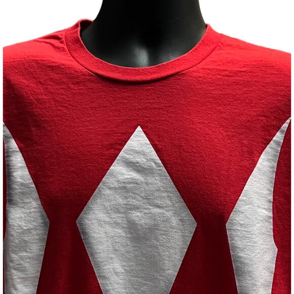 Red Power Rangers Costume T-Shirt Adult Size 2XL | 2018 Graphic Tee Morphin Belt - Picture 3 of 5